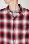 SAINT Mxxxxxx(セントマイケル)SM-HR8-0000-C30 / LM_CHECK SHIRT / CHECK / RED チェックシャツ