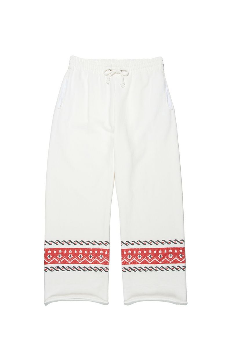 BOWWOW バウワウ リフレクタープリントスウェットパンツ L BOWWOW(バウワウ) | BOWWOW(バウワウ)CROSS PRINTED SWEATPANTS クロス