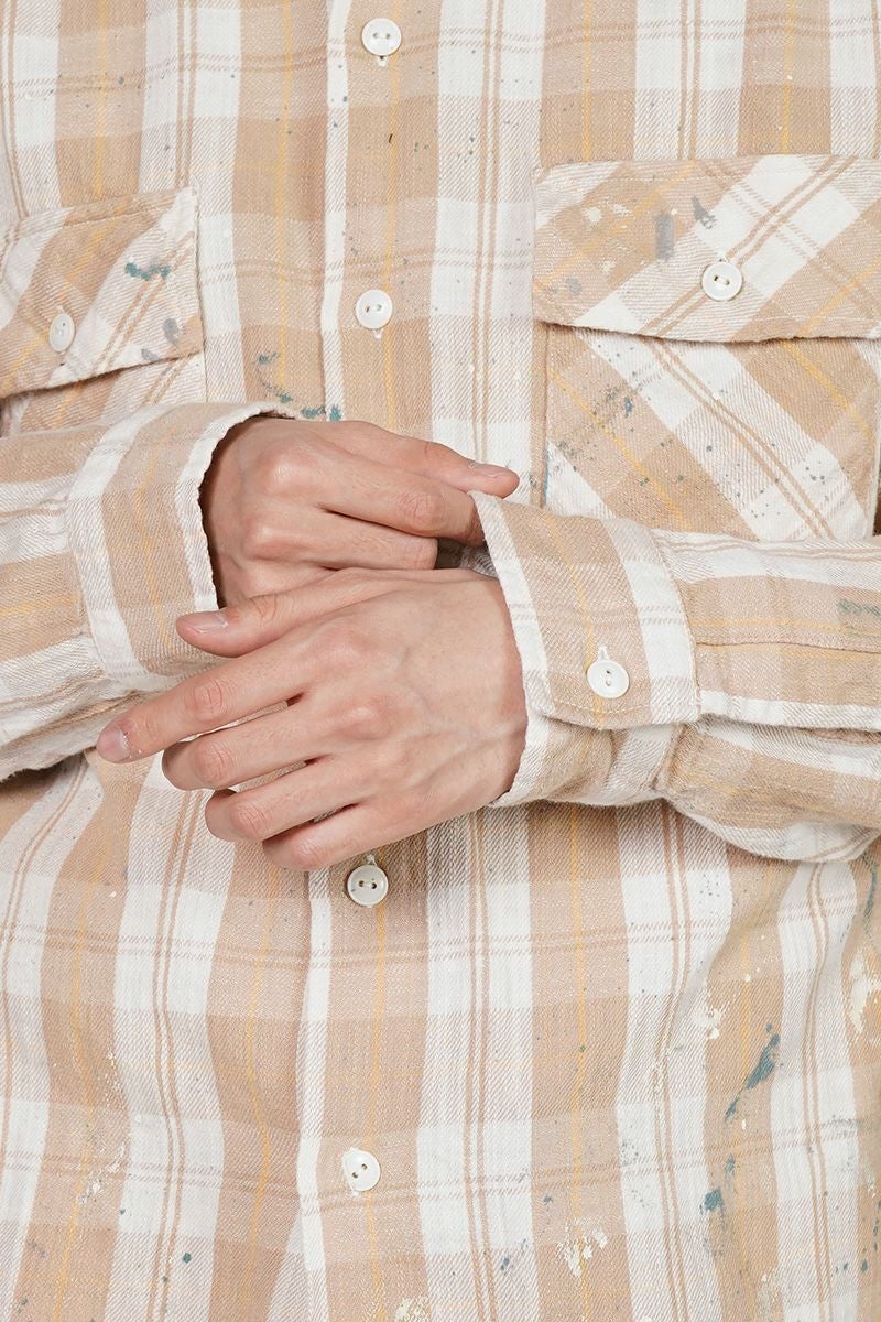 BOWWOW(バウワウ)PAINTED PAINTER FLANNEL SHIRT ペイントペインターフランネルシャツ BW251-PPFS -4