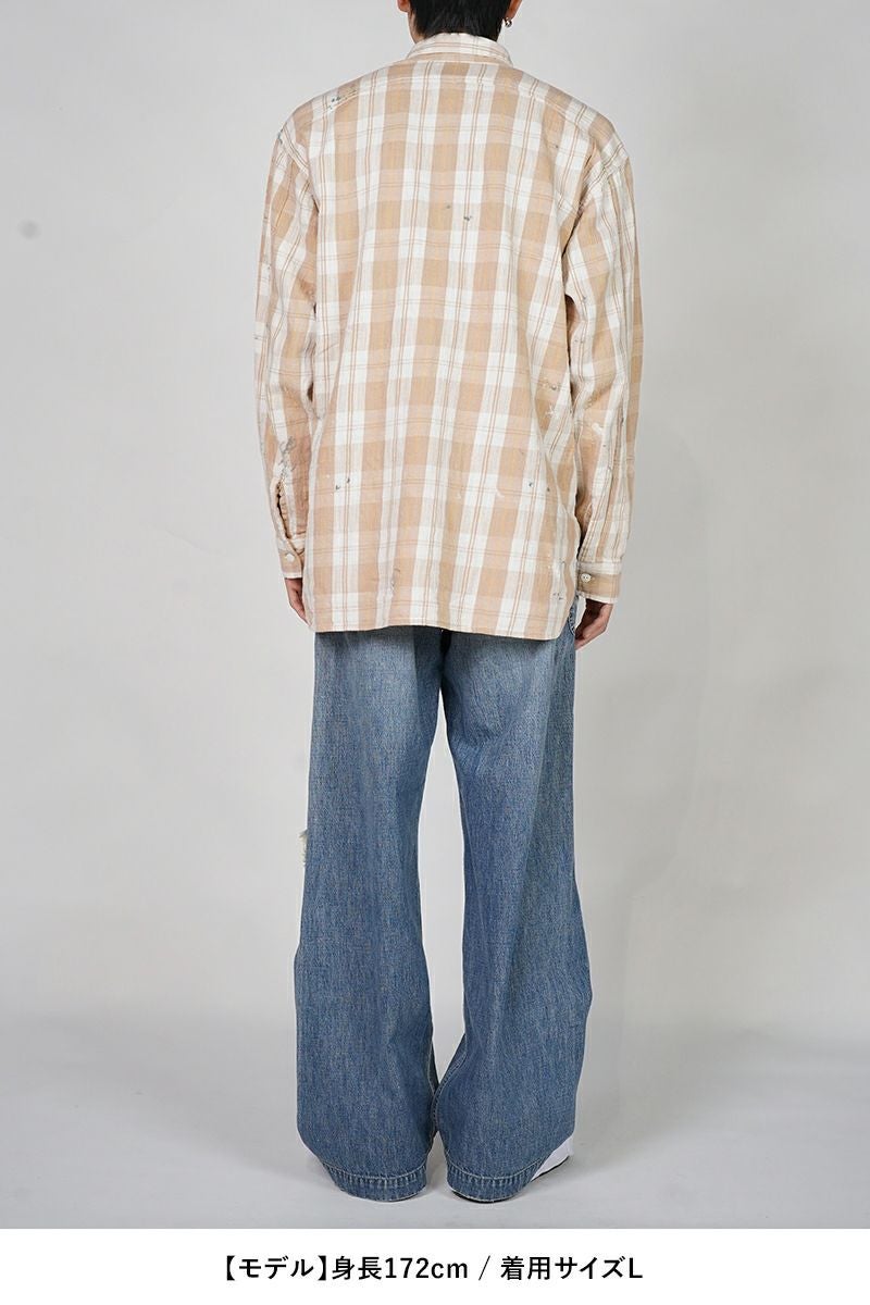 BOWWOW(バウワウ)PAINTED PAINTER FLANNEL SHIRT ペイントペインターフランネルシャツ BW251-PPFS -6