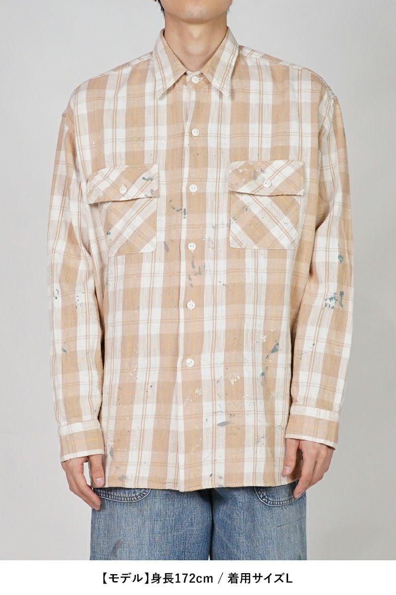 BOWWOW(バウワウ)PAINTED PAINTER FLANNEL SHIRT ペイントペインターフランネルシャツ BW251-PPFS -7