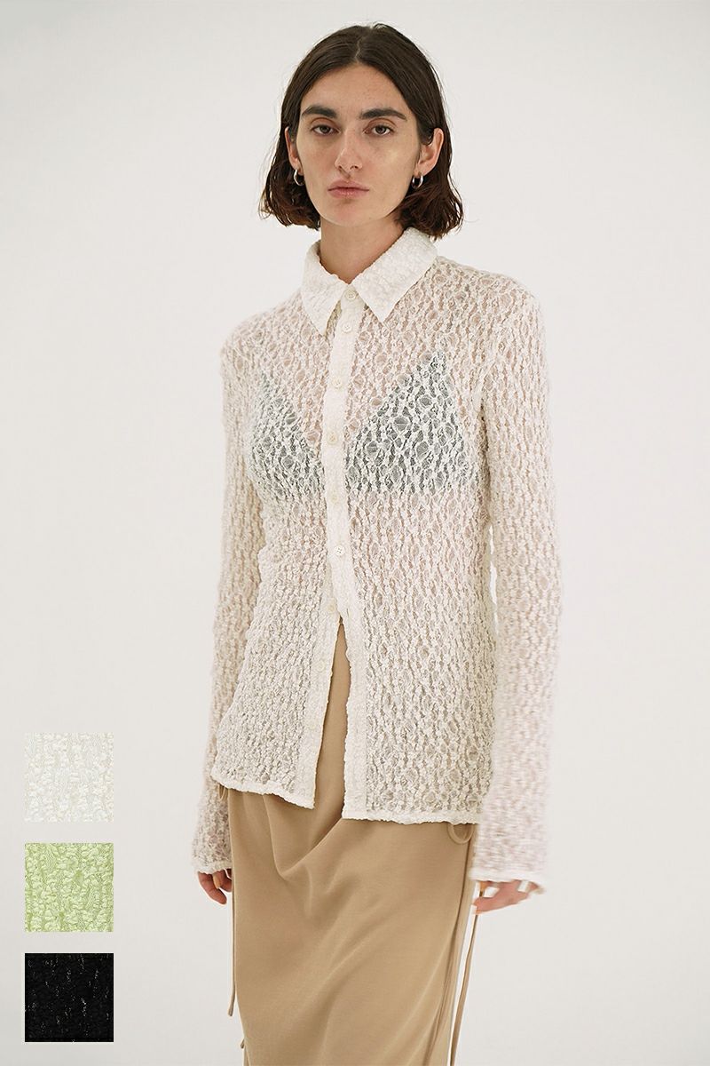 CLANE(クラネ)LADY LACE SHIRT レディーレースシャツ 18105-1102