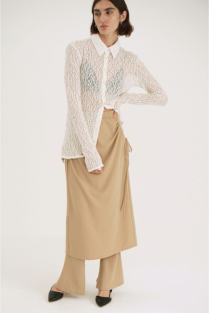 CLANE(クラネ)LADY LACE SHIRT レディーレースシャツ 18105-1102 -1