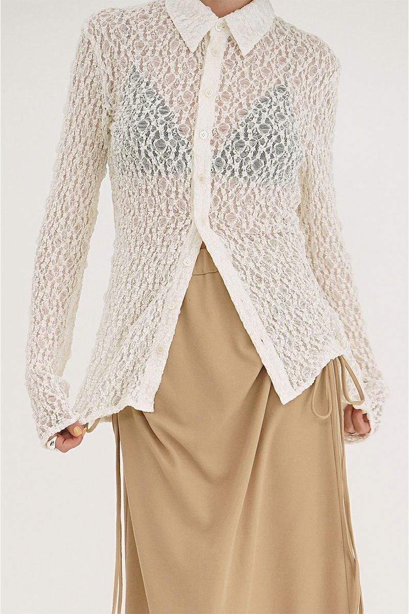 CLANE(クラネ)LADY LACE SHIRT レディーレースシャツ 18105-1102 -6