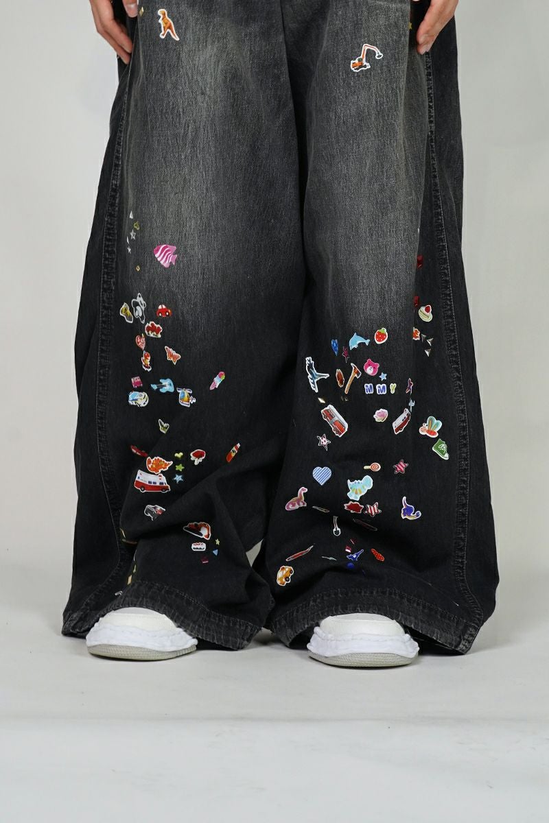 Maison MIHARA YASUHIRO(メゾン ミハラヤスヒロ)HUGE DETAIL STICKER JEANS フュージ ディティールステッカージーンズ B14PT072 -4