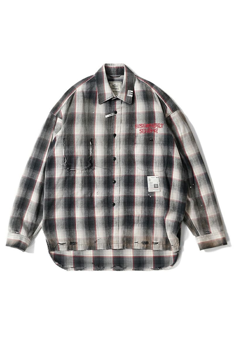 Maison MIHARA YASUHIRO(メゾン ミハラヤスヒロ)VINTAGE LIKE CHECK L/S SHIRTS ヴィンテージライクチェック長袖シャツ J14SH181 -14