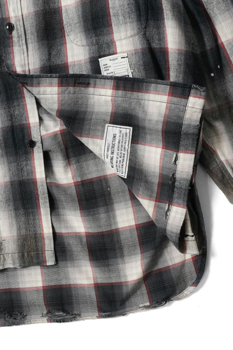 Maison MIHARA YASUHIRO(メゾン ミハラヤスヒロ)VINTAGE LIKE CHECK L/S SHIRTS ヴィンテージライクチェック長袖シャツ J14SH181 -23