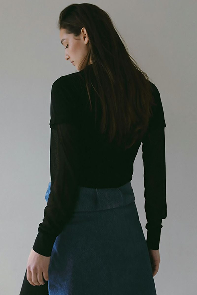 ETRE TOKYO(エトレトウキョウ)シアーポロニットプルオーバー 1225211058 -14