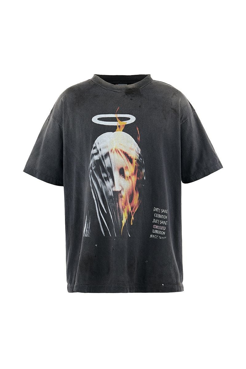 SAINT Mxxxxxx(セントマイケル)SM-HR8-0000-002 / SS TEE / DEVIL DADDY / BLACK Tシャツ