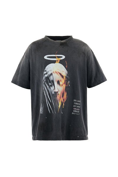 SAINT Mxxxxxx(セントマイケル)SM-HR8-0000-002 / SS TEE / DEVIL DADDY / BLACK Tシャツ