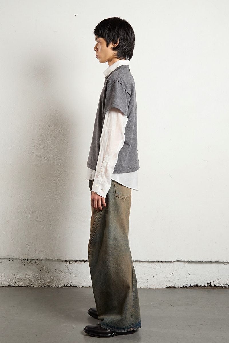 NVRFRGT(ネバーフォーゲット)3D TWISTED WIDE LEG JEANS 3Dツイステッドワイドレッグジーンズ NF251P14A -2