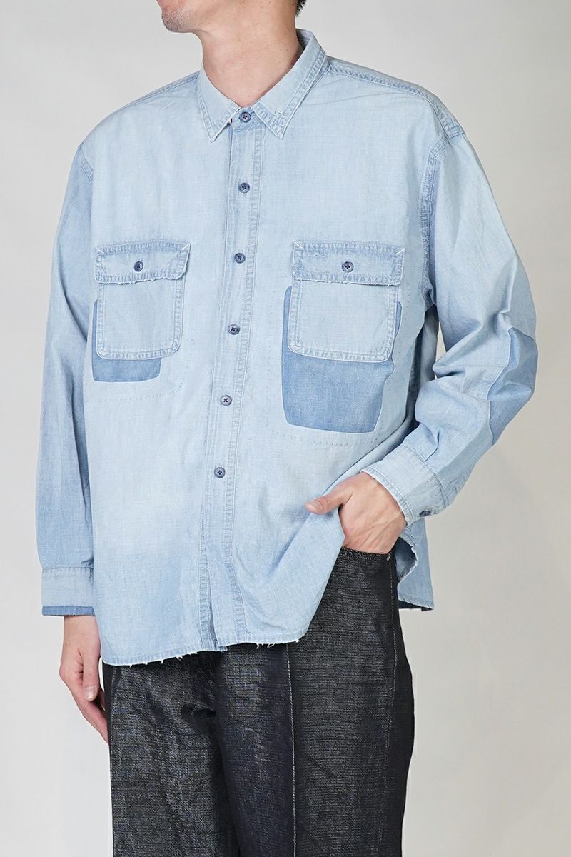 Porter Classic(ポータークラシック)SHAWSHANK CHAMBRAY WORK SHIRT CUSTOM ショーシャンクシャンブレーワークシャツカスタム PC-005-3230