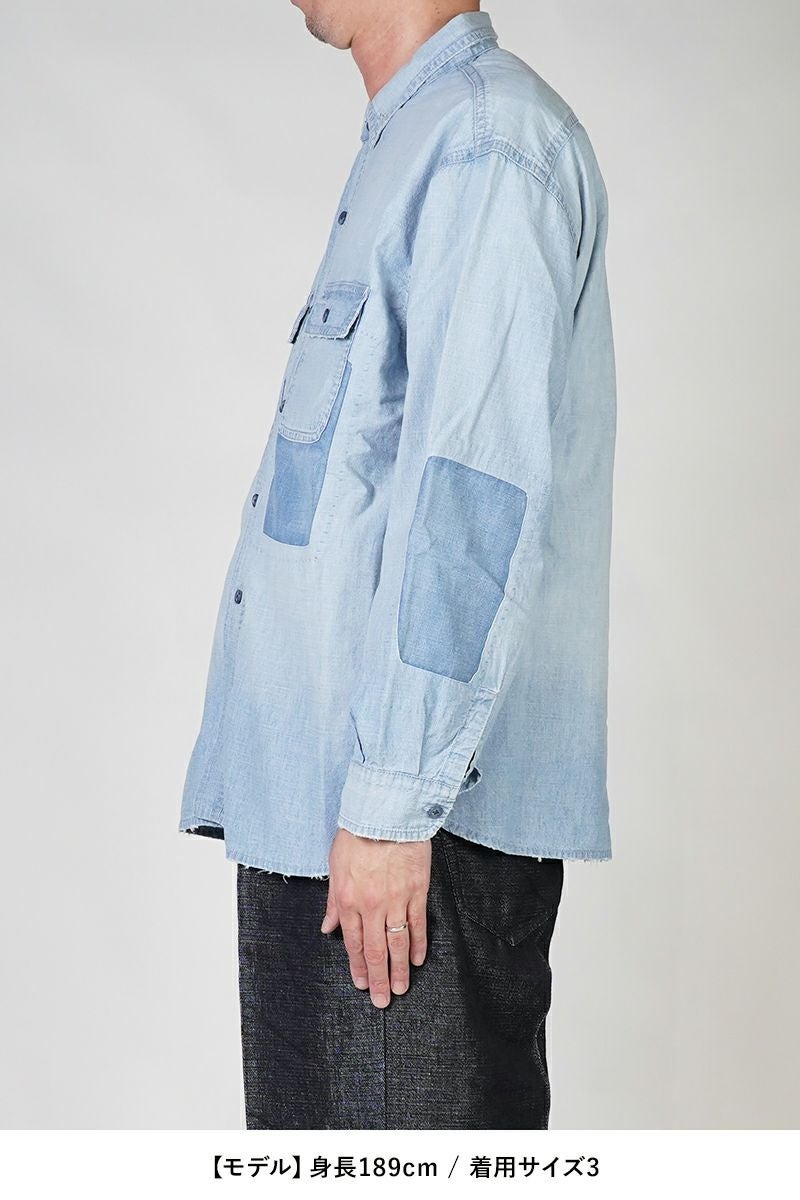 Porter Classic(ポータークラシック)SHAWSHANK CHAMBRAY WORK SHIRT CUSTOM ショーシャンクシャンブレーワークシャツカスタム PC-005-3230