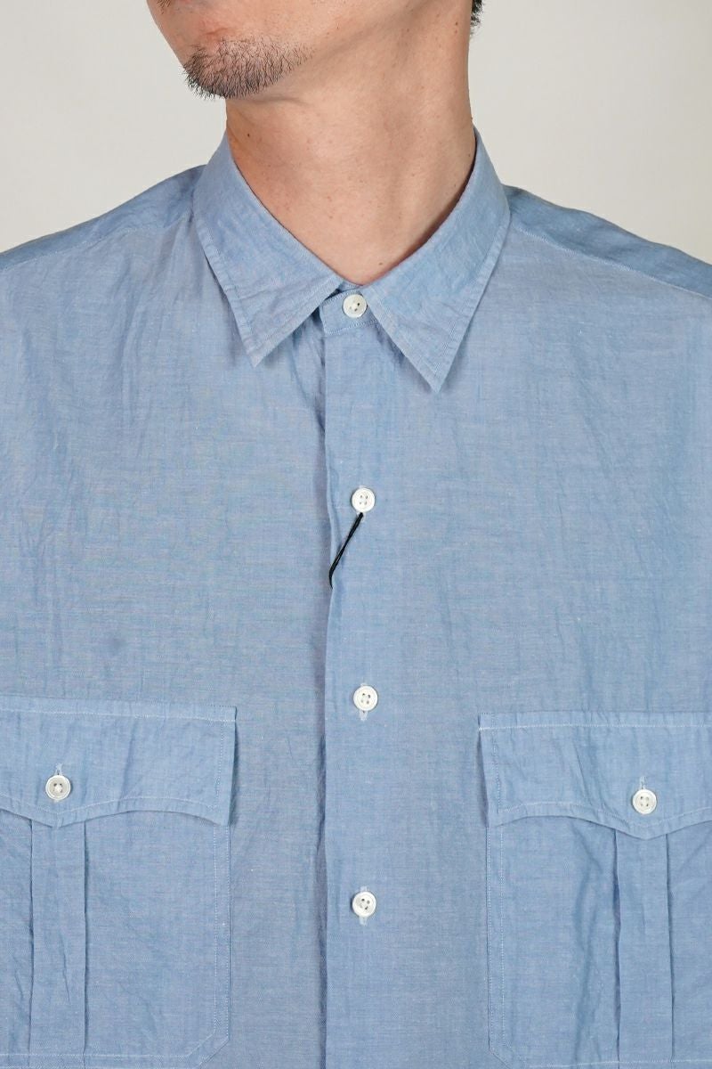Porter Classic(ポータークラシック)ROLL UP CHAMBRAY SHIRT ロールアップシャンブレーシャツ PC-016-3361