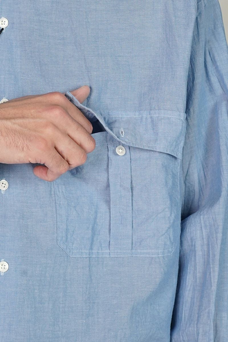 Porter Classic(ポータークラシック)ROLL UP CHAMBRAY SHIRT ロールアップシャンブレーシャツ PC-016-3361
