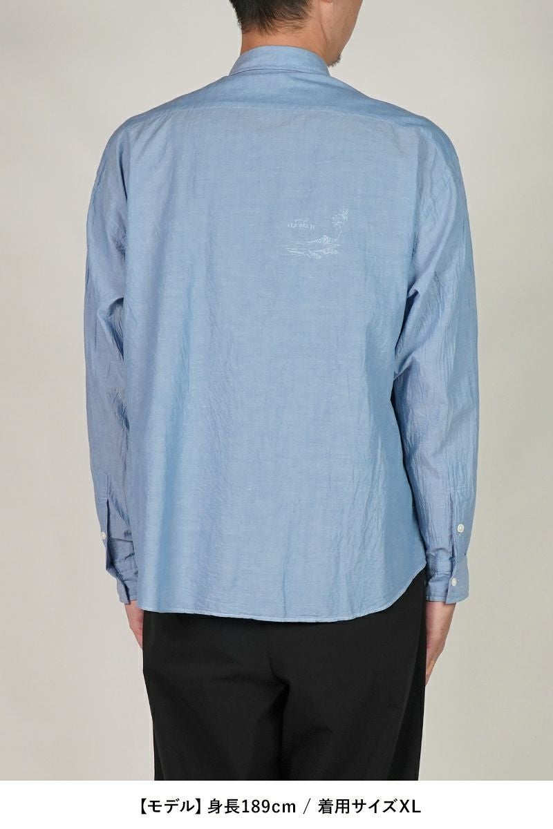 Porter Classic(ポータークラシック)ROLL UP CHAMBRAY SHIRT ロールアップシャンブレーシャツ PC-016-3361