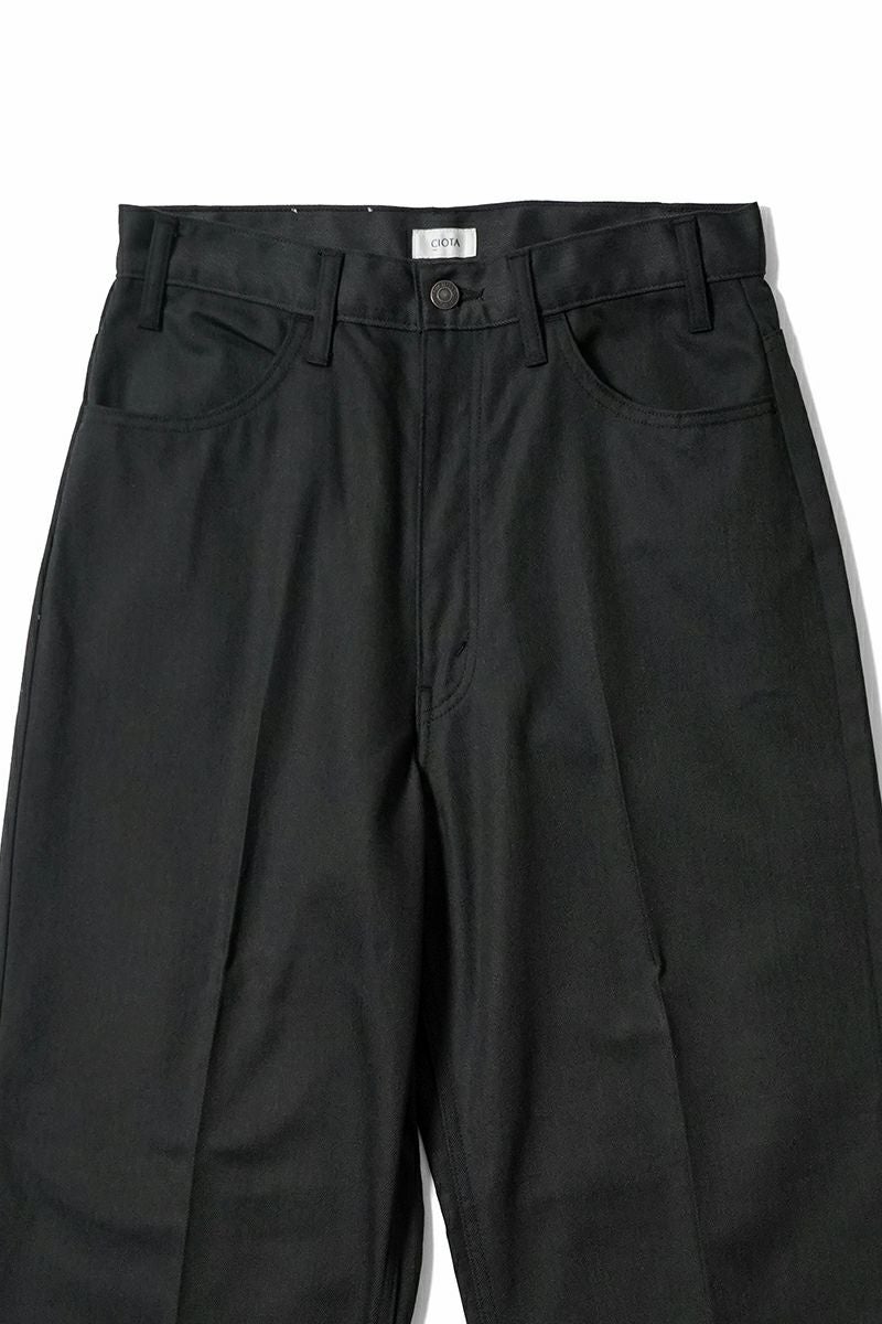 CIOTA (シオタ)TC Twill 4 Pocket Pants (Baggy) TCツイル4ポケットパンツ バギー Black ブラック PTLM-164 -16