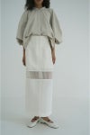 CLANE(クラネ)SHEER SWITCHING STRAIGHT SKIRT シアースイッチングストレートスカート 18109-6052 -8