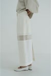 CLANE(クラネ)SHEER SWITCHING STRAIGHT SKIRT シアースイッチングストレートスカート 18109-6052 -9