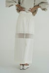 CLANE(クラネ)SHEER SWITCHING STRAIGHT SKIRT シアースイッチングストレートスカート 18109-6052 -10