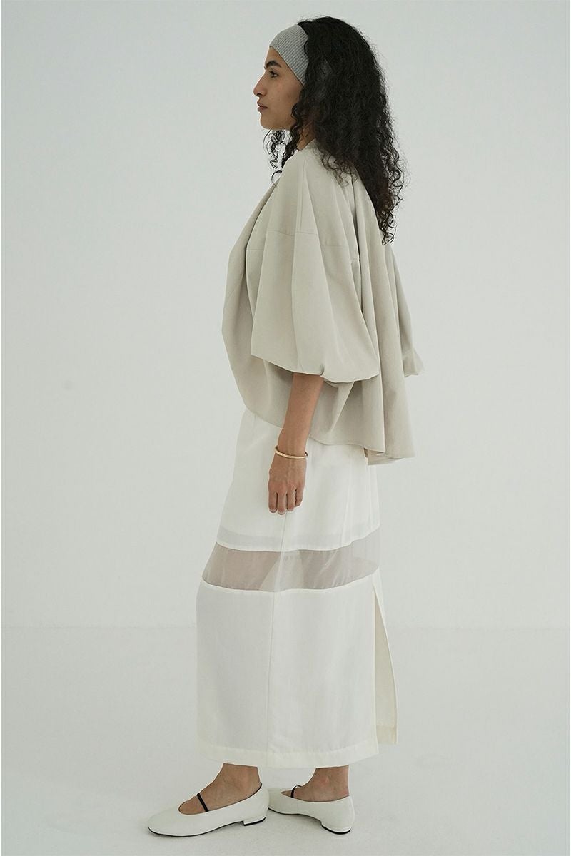 スカート CLANE SHEER SWITCHING STRAIGHT SKIRT セール】SHEER SWITCHING STRAIGHT SKIRT（スカート）｜CLANE（クラネ