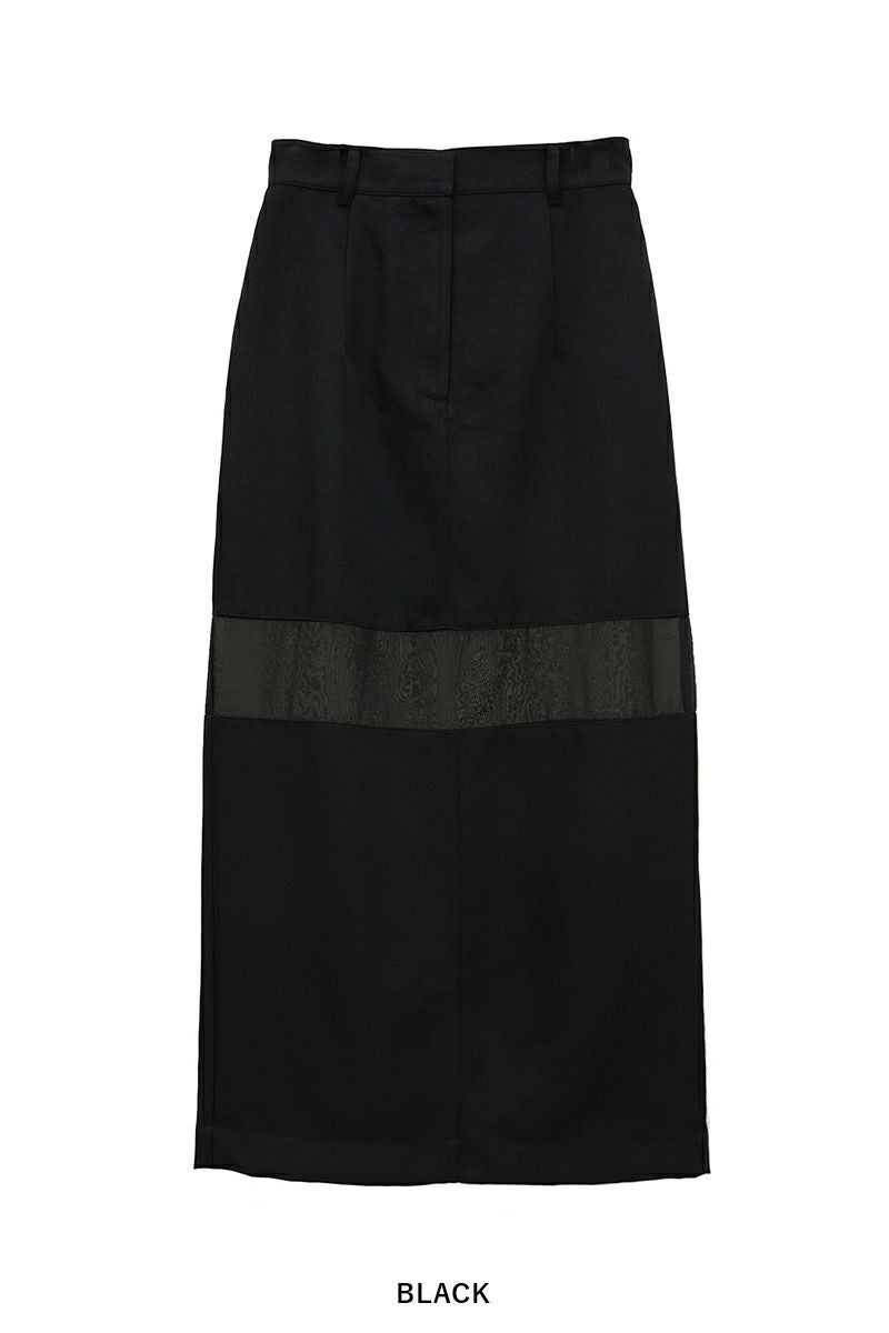 CLANE(クラネ) | CLANE(クラネ)SHEER SWITCHING STRAIGHT SKIRT シアー