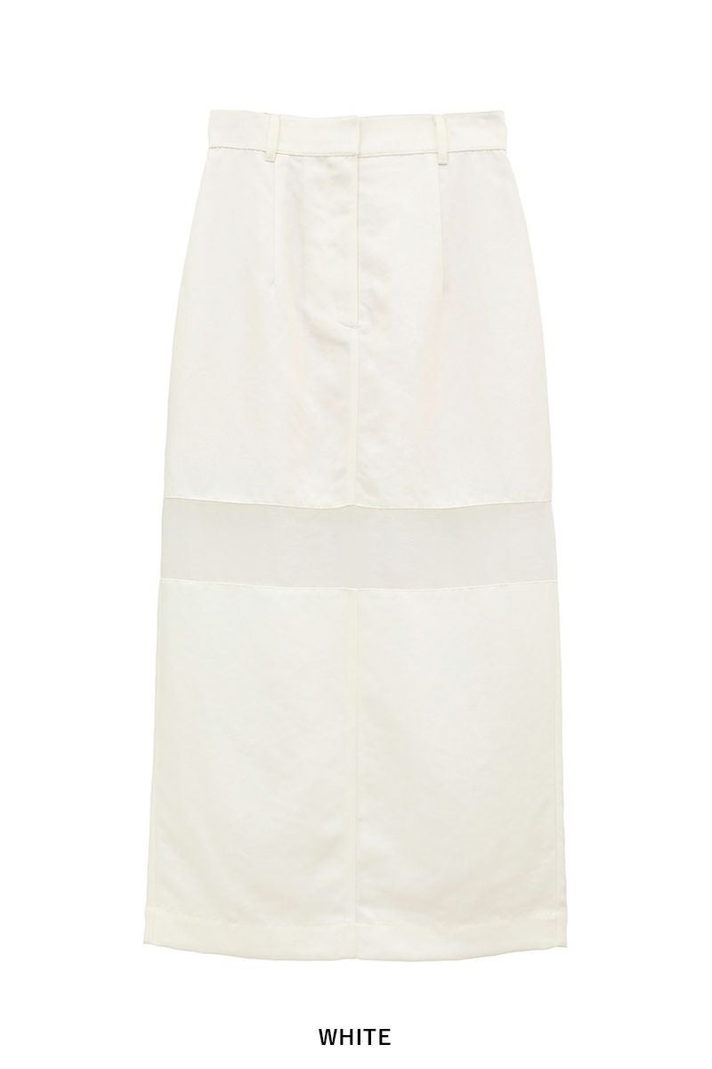 スカート CLANE / SHEER SWITCHING STRAIGHT SKIRT セール】SHEER SWITCHING STRAIGHT SKIRT（スカート）｜CLANE（クラネ