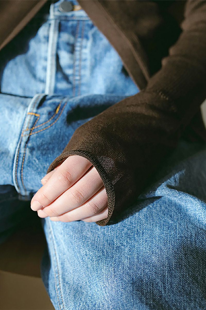 ETRE TOKYO(エトレトウキョウ)シアーリブニットカーディガン 1225211084 -3