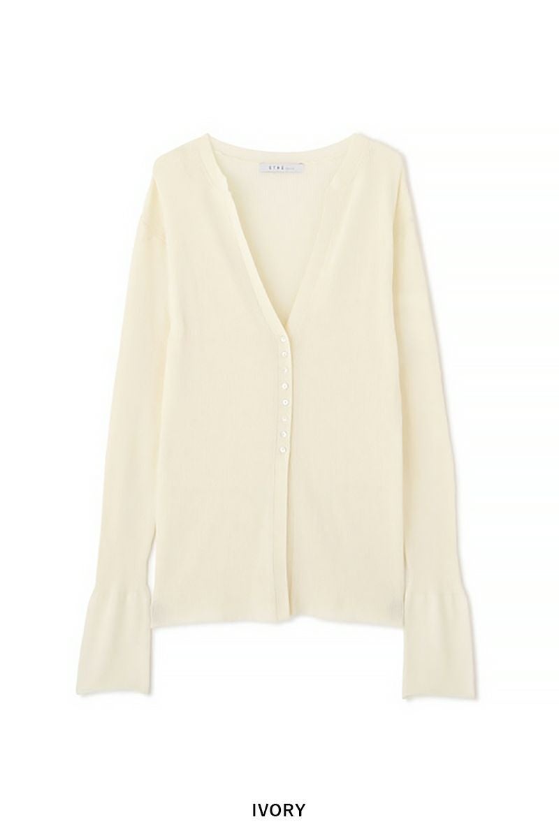 ETRE TOKYO(エトレトウキョウ)シアーリブニットカーディガン 1225211084 -15