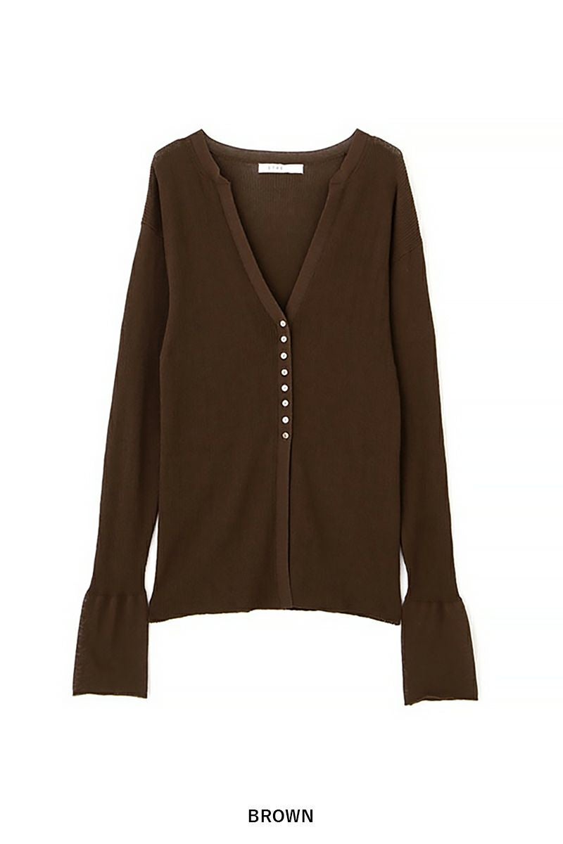 ETRE TOKYO(エトレトウキョウ)シアーリブニットカーディガン 1225211084 -21