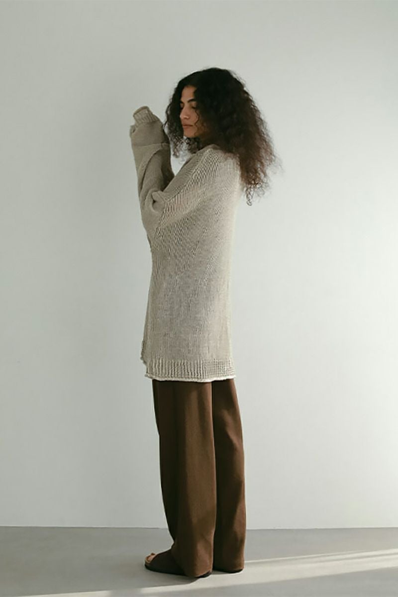 ETRE TOKYO(エトレトウキョウ)ソフトシアーワイドニットパンツ 1225220092 -5