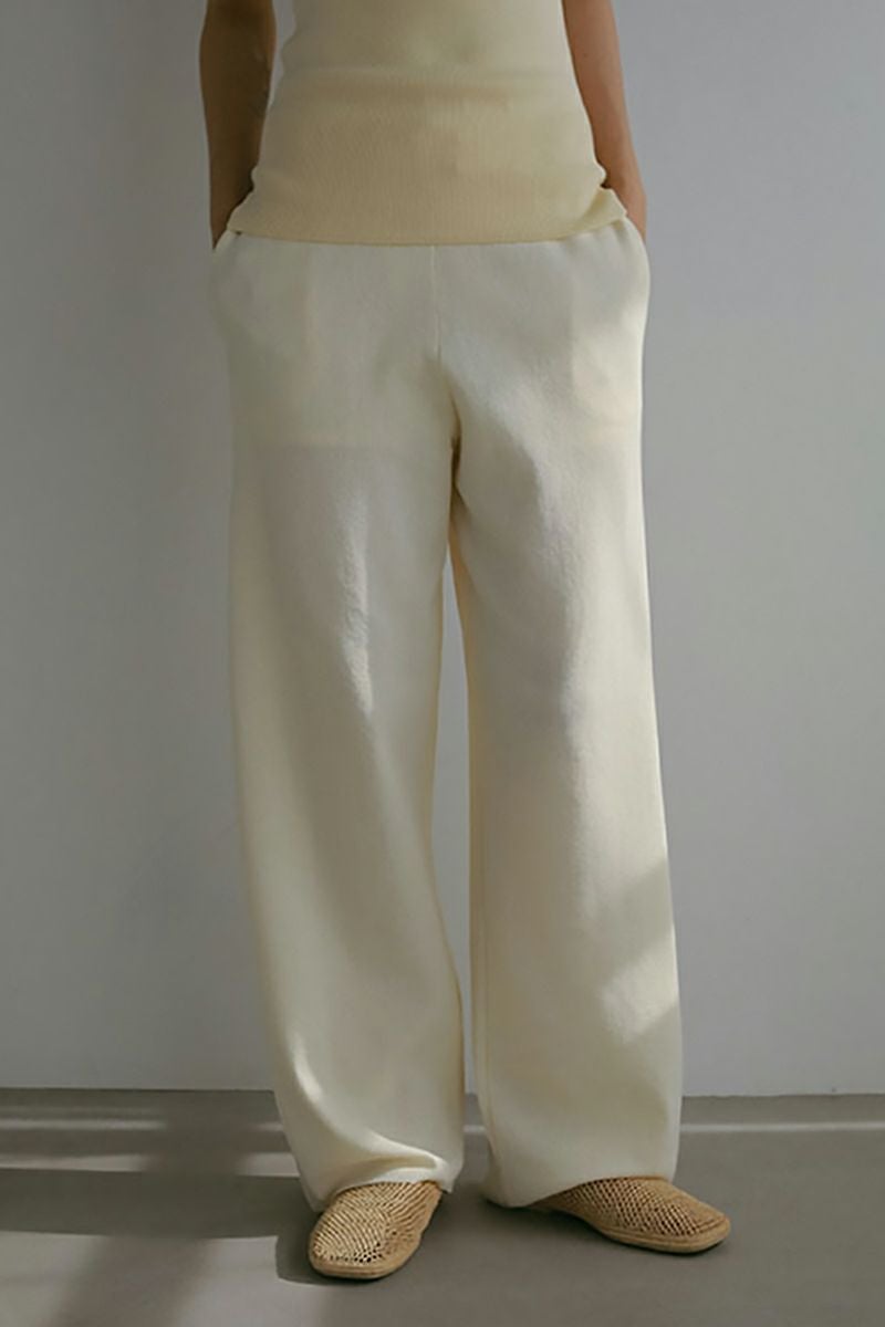 ETRE TOKYO(エトレトウキョウ)ソフトシアーワイドニットパンツ 1225220092 -7