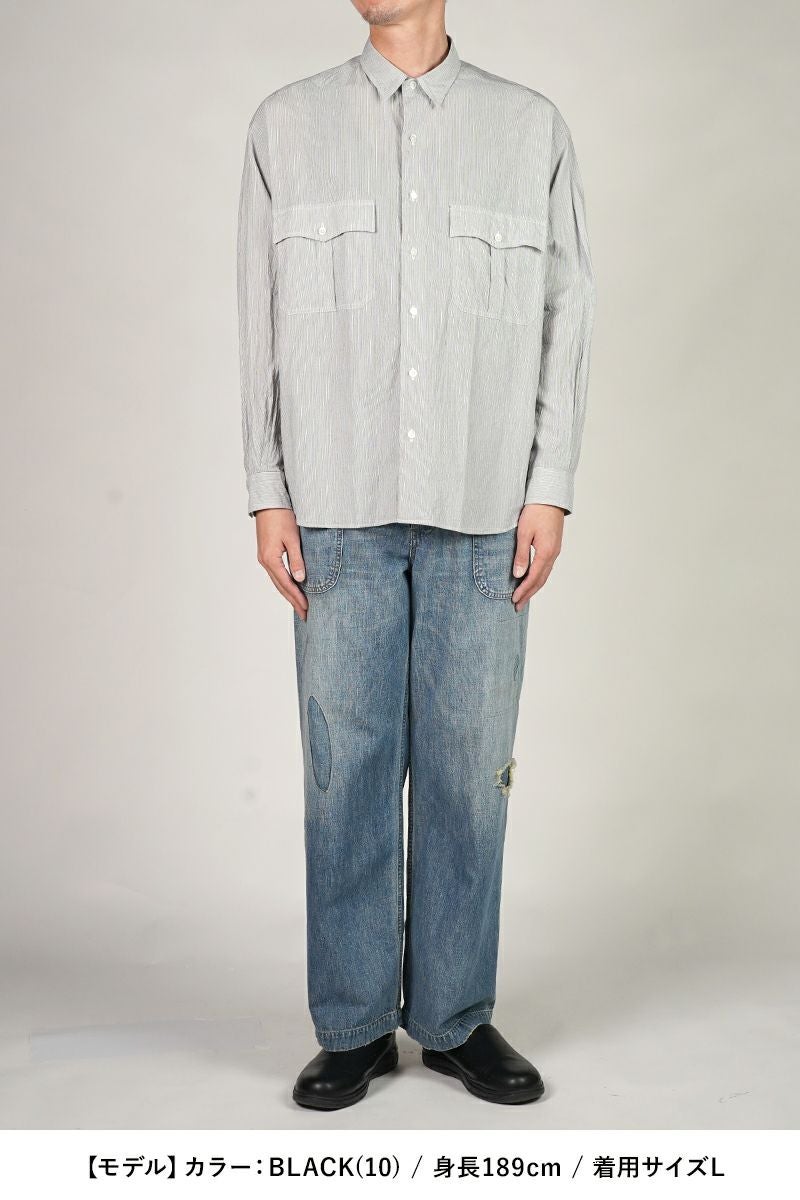 Porter Classic(ポータークラシック)ROLL UP STRIPE SHIRT ロールアップストライプシャツ PC-016-3357 -1