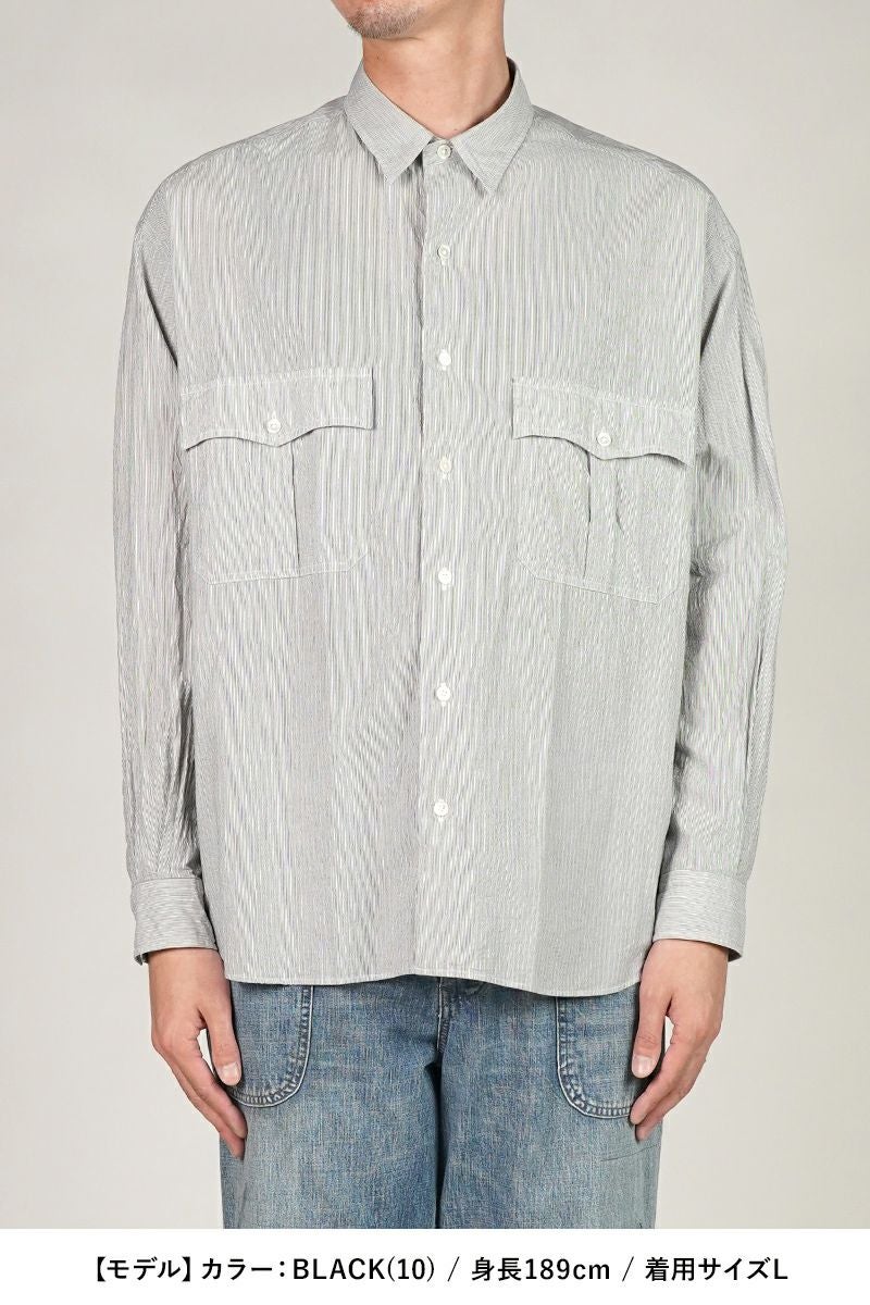 Porter Classic(ポータークラシック)ROLL UP STRIPE SHIRT ロールアップストライプシャツ PC-016-3357 -1