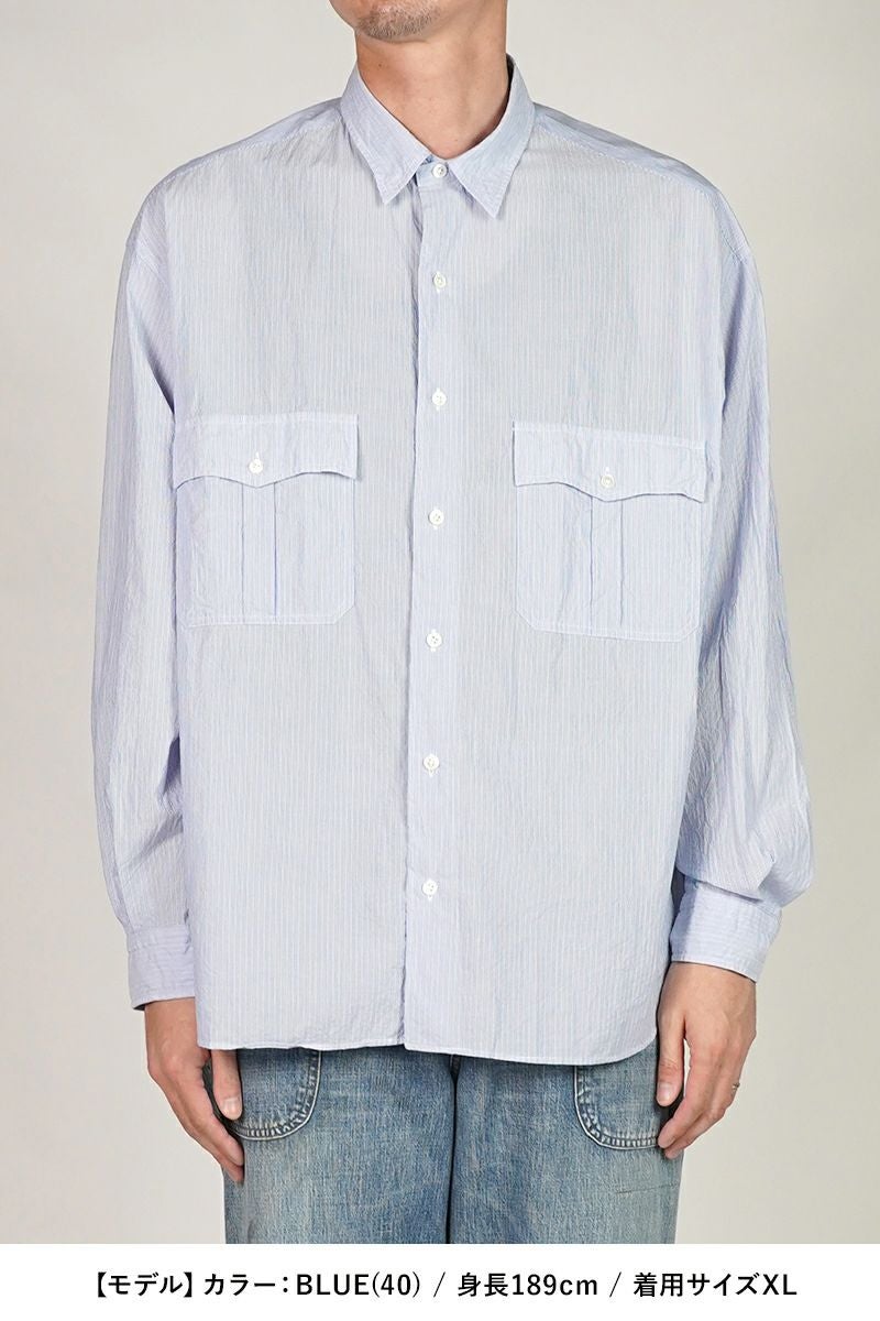 Porter Classic(ポータークラシック)ROLL UP STRIPE SHIRT ロールアップストライプシャツ PC-016-3357 -1