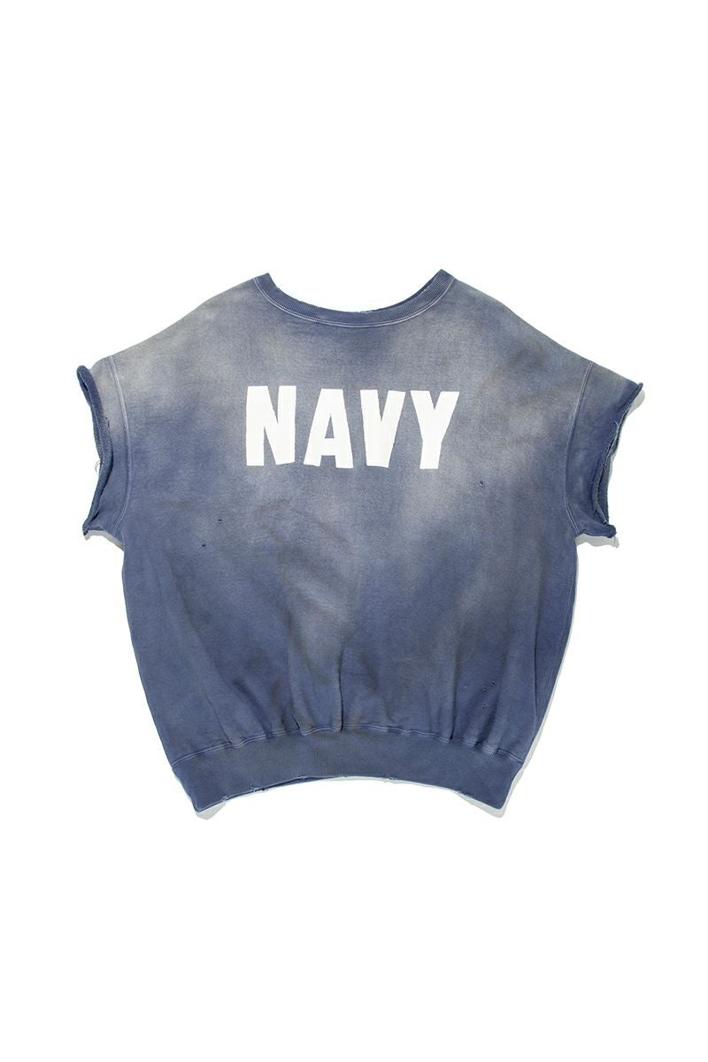 BOWWOW(バウワウ)US NAVY SS SWEATSHIRT USネイビー半袖スウェットシャツ BW251-UNSSS