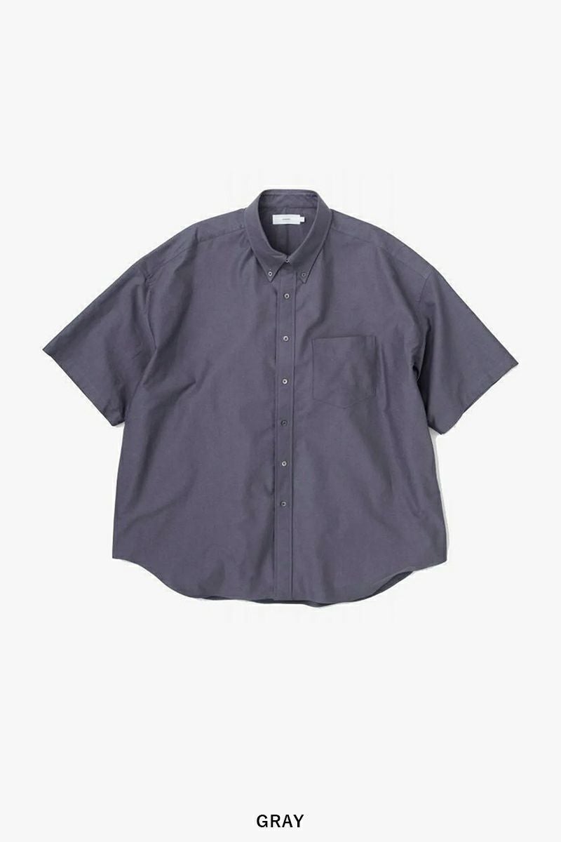Graphpaper(グラフペーパー)Oxford S/S Oversized B.D Shirt オックスフォード半袖オーバーサイズボタンダウンシャツ GM251-50023B -6