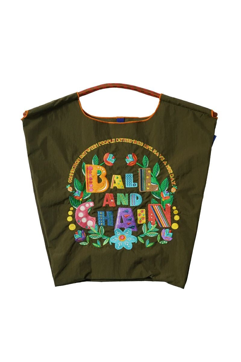 Ball & Chain(ボールアンドチェーン)Ball&Chain Garden ボールアンドチェーンガーデン FLOWER FONT (M) フラワーフォントM ショッピングバック トートバッグ 301057 -2