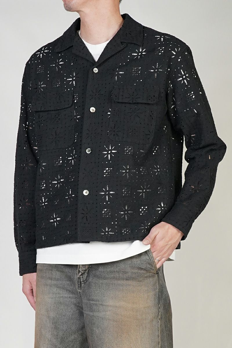 UNUSED(アンユーズド) | UNUSED(アンユーズド)Long sleeve Lace shirt