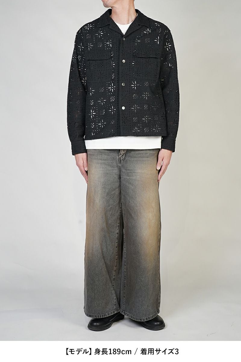 UNUSED(アンユーズド) | UNUSED(アンユーズド)Long sleeve Lace shirt