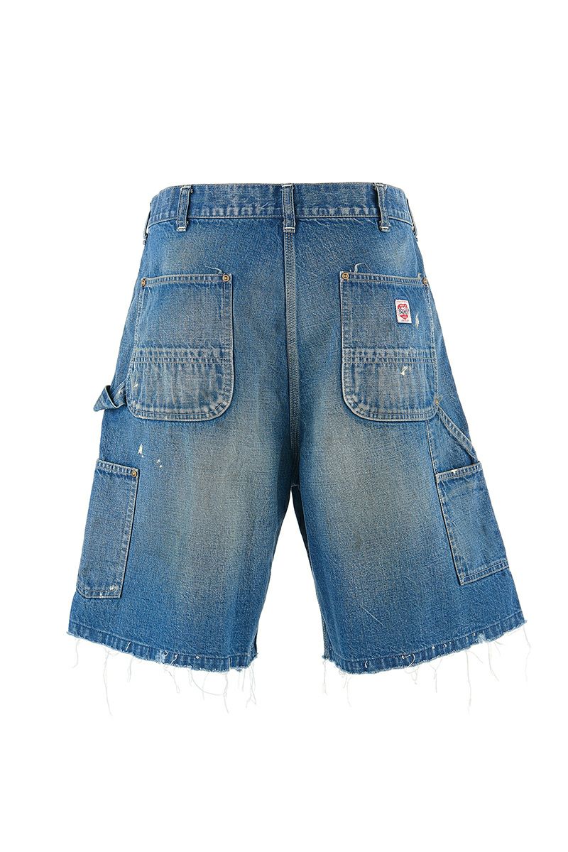 SAINT Mxxxxxx(セントマイケル)SM-HR8-0000-073 / DOUBLE KNEE SHORTS / BLUE ダブルニーショーツ -1