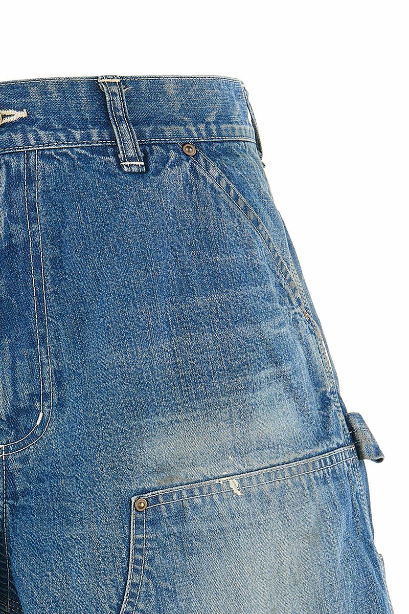 SAINT Mxxxxxx(セントマイケル)SM-HR8-0000-073 / DOUBLE KNEE SHORTS / BLUE ダブルニーショーツ -3