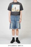 SAINT Mxxxxxx(セントマイケル)SM-HR8-0000-073 / DOUBLE KNEE SHORTS / BLUE ダブルニーショーツ