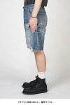 SAINT Mxxxxxx(セントマイケル)SM-HR8-0000-073 / DOUBLE KNEE SHORTS / BLUE ダブルニーショーツ