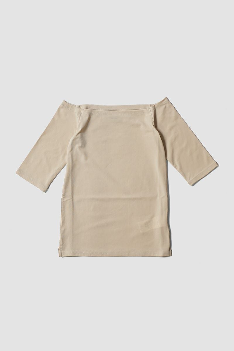 JANE SMITH(ジェーンスミス) COTTON POLYURETHANE OFF SHOULDER HALF SLEEVE TOPS コットンポリウレタンオフショルダーハーフスリーブトップス 25SCT-#809L
