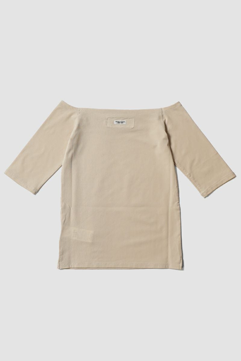 JANE SMITH(ジェーンスミス) COTTON POLYURETHANE OFF SHOULDER HALF SLEEVE TOPS コットンポリウレタンオフショルダーハーフスリーブトップス 25SCT-#809L