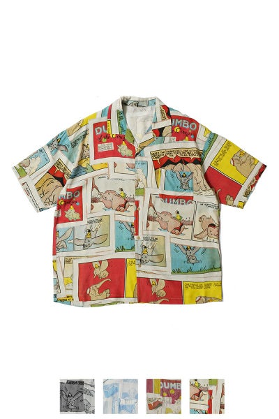 Porter Classic(ポータークラシック) DISNEY VC PC ALOHA COLLECTION ALOHA SHIRT DUMBO ディズニーポータークラシックアロハコレクション アロハシャツダンボ PC-024-3289