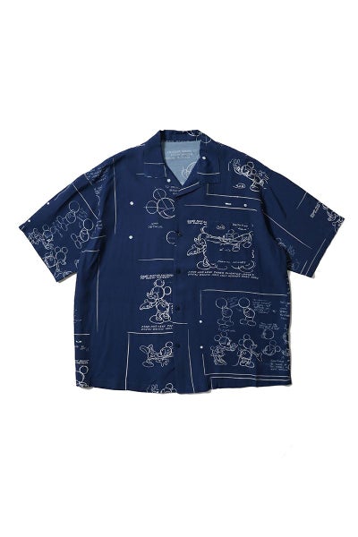 Porter Classic(ポータークラシック) DISNEY MS PC ALOHA COLLECTION ALOHA SHIRT DISNEY MICKEY MOUSE ディズニーポータークラシックアロハコレクション アロハシャツディズニーミッキーマウス PC-024-3290