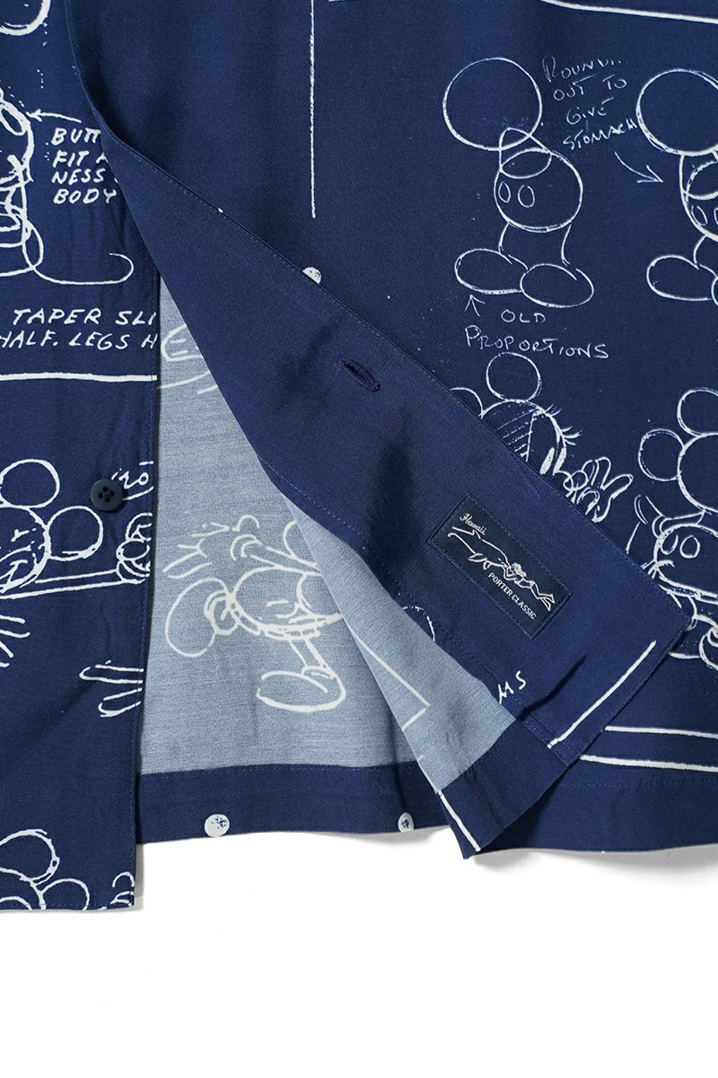 Porter Classic(ポータークラシック) DISNEY MS PC ALOHA COLLECTION ALOHA SHIRT DISNEY MICKEY MOUSE ディズニーポータークラシックアロハコレクション アロハシャツディズニーミッキーマウス PC-024-3290