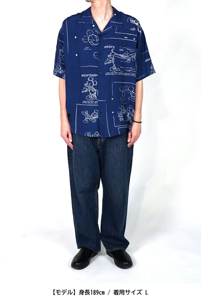 Porter Classic(ポータークラシック) DISNEY MS PC ALOHA COLLECTION ALOHA SHIRT DISNEY MICKEY MOUSE ディズニーポータークラシックアロハコレクション アロハシャツディズニーミッキーマウス PC-024-3290
